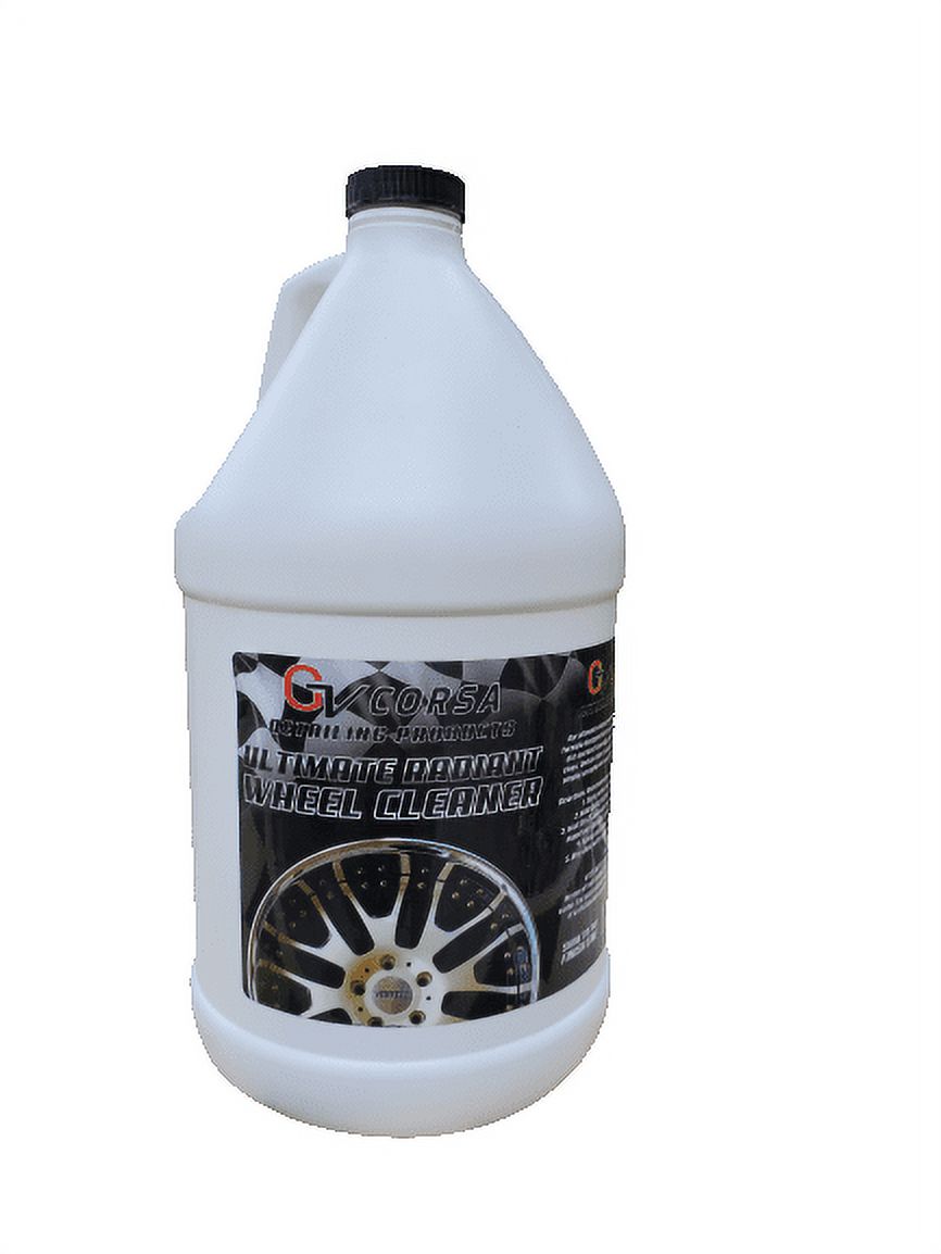 GV Corsa Detailing Products Ultimate Radiant Wheel Cleaner 1 Gallon, Acid  Free, Wheel Polish, Rim Cleaner, Wheel Shine, Wheel Cleaner